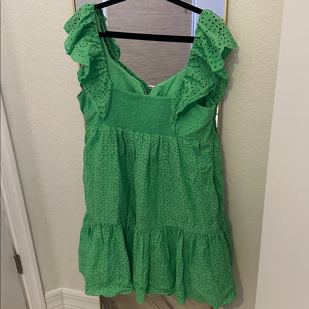 Lilly Pulitzer Green Eyelet Ruffle Blouse - Picture 3 of 3